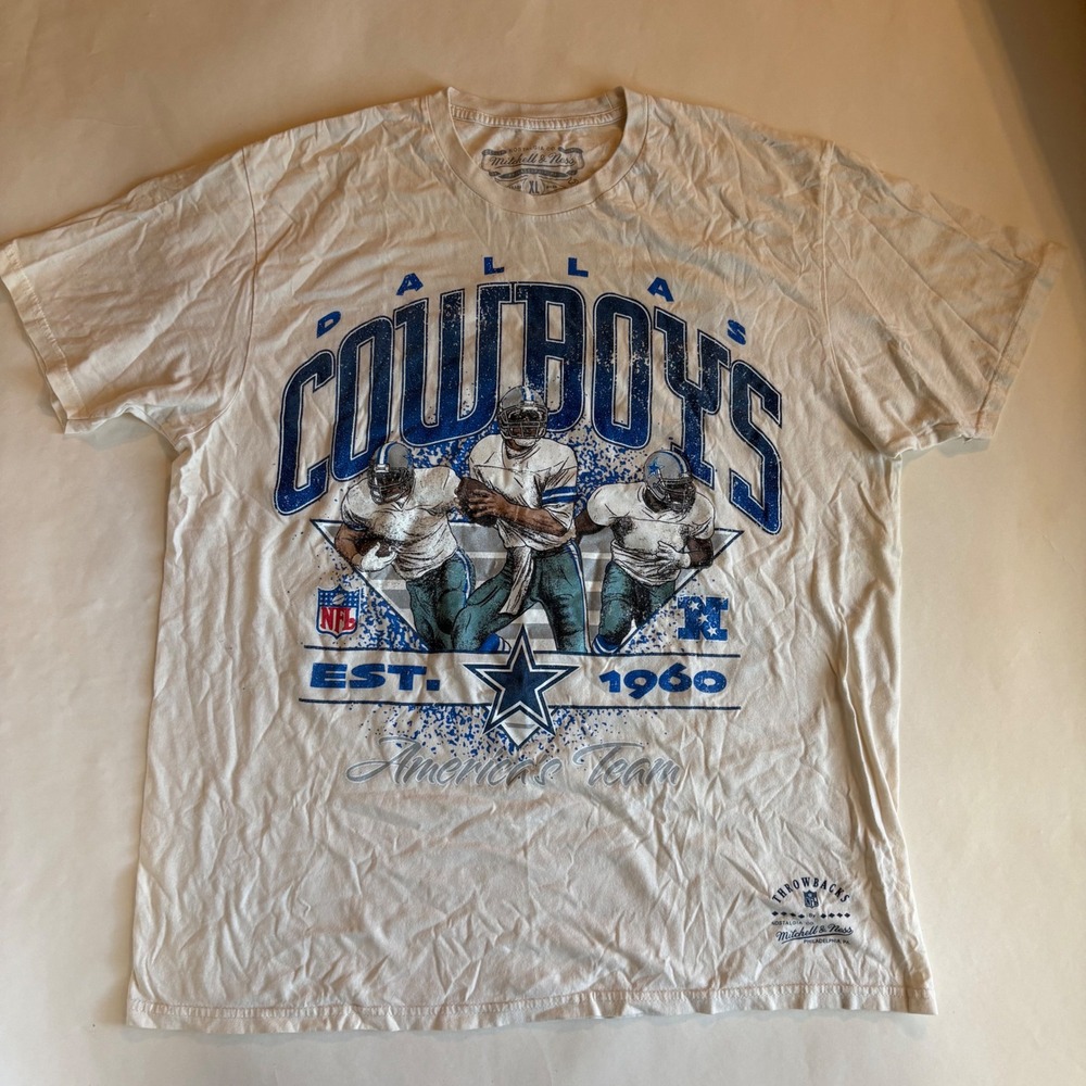 Mitchell & Ness Dallas Cowboys Super Bowl Champions Graphic T-Shirt Mens XL